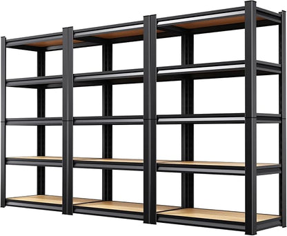 3 Pack Garage Shelving Heavy Duty 5-Tier Storage Shelves, Adjustable Shelving by AOAORGG