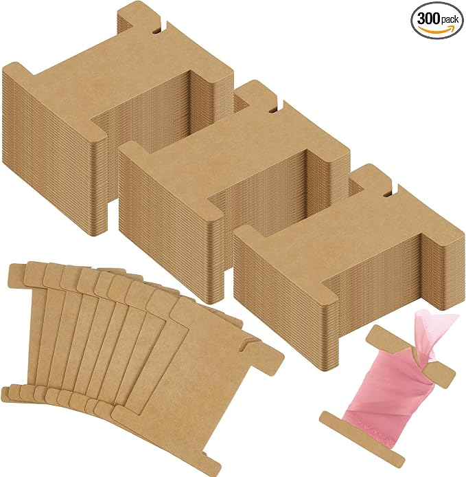 Gueevin 300 Pcs Ribbon Organizer Set Cardboard Ribbon Spools Embroidery Floss by Gueevin