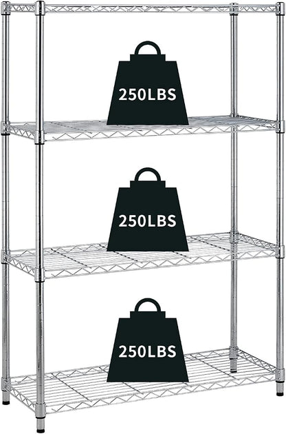NChanmar 4 Tier Wire Shelving Unit Storage Shelves Shelf Organizer 54"x36"x14" by NChanmar