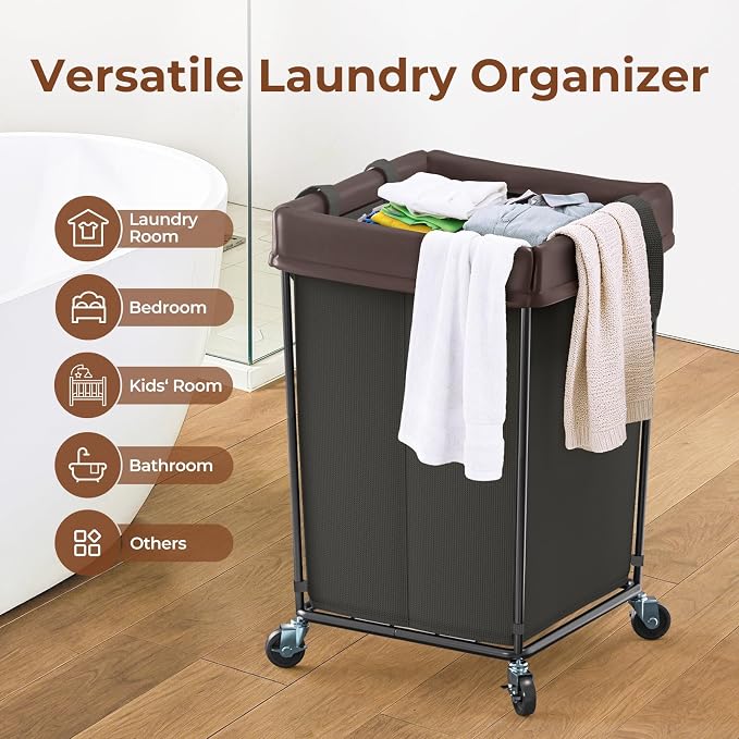 160L Rolling Laundry Basket - Image 7