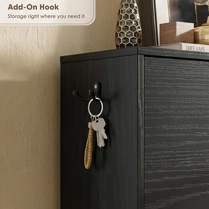 Nicetree Shoe Cabinet with 3 Flip Drawers, Narrow Shoe Organizer Cabinet - Image 8