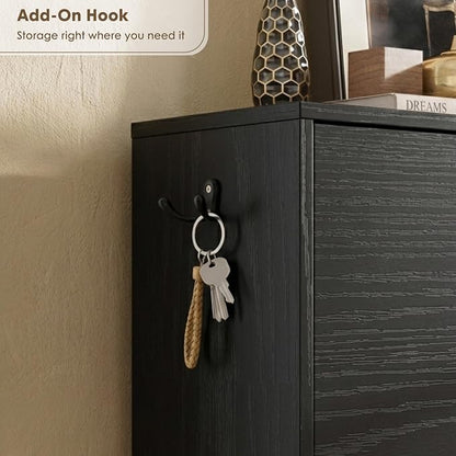 Nicetree Shoe Cabinet with 3 Flip Drawers, Narrow Shoe Organizer Cabinet - Image 8