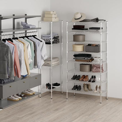 18" Deep x 36" Wide x 74" Height Wire Shelving Kit | 8-Tier | NSF Commercial - Image 4