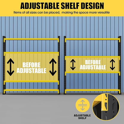 Heavy Duty Warehouse Shelving 4-Tier Industrial Steel Storage Shelves, 2600LB - Image 4