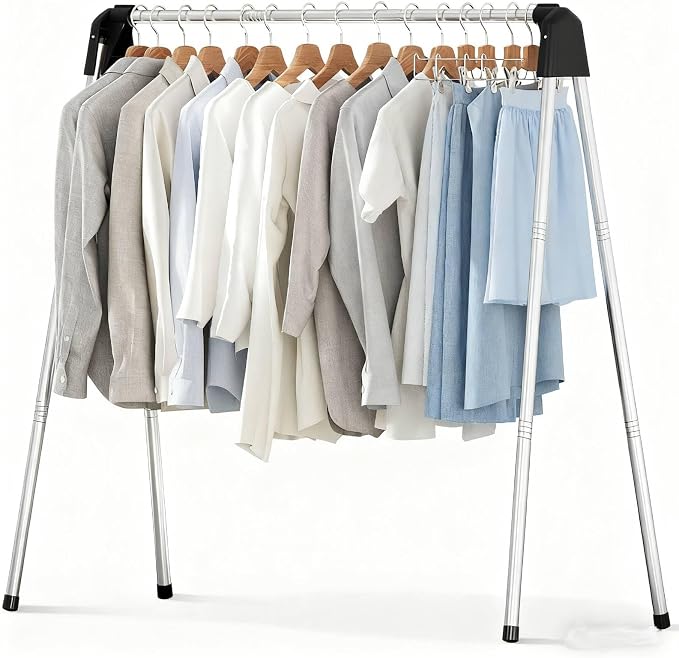 APEXCHASER 55 Inch Clothes Drying Rack Foldable, Stainless Steel Laundry Drying by APEXCHASER