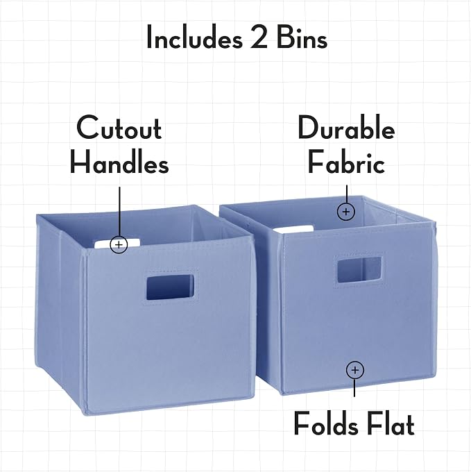 RiverRidge Kids 2pc Fabric Collapsible Storage Cube Organizers - Image 3