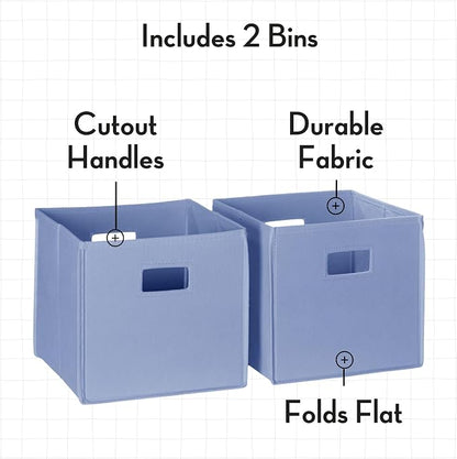 RiverRidge Kids 2pc Fabric Collapsible Storage Cube Organizers - Image 3