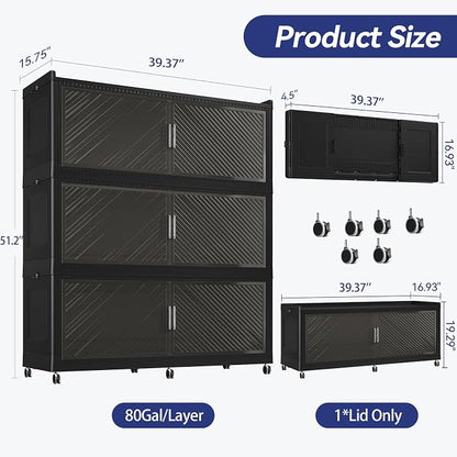 240 Gallon Extra Large Collapsible Storage Bin - Image 2