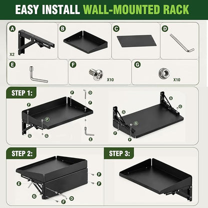 ULIBERMAGNET Magnetic Folding Shelf, 40LBS Heavy Duty Magnetic Mounted Rack - Image 2