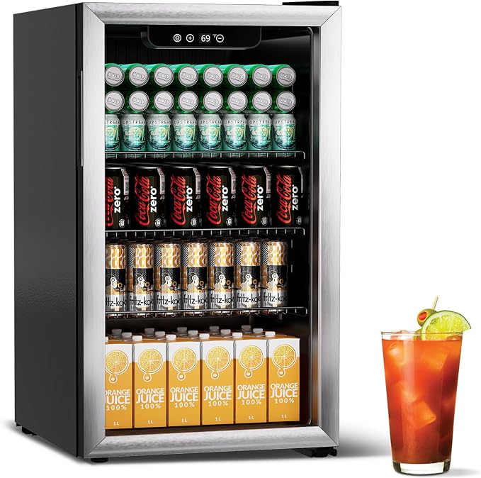 3.1 Cu.ft Beverage Refrigerator Cooler, 110 Can Mini Fridge by Unknown