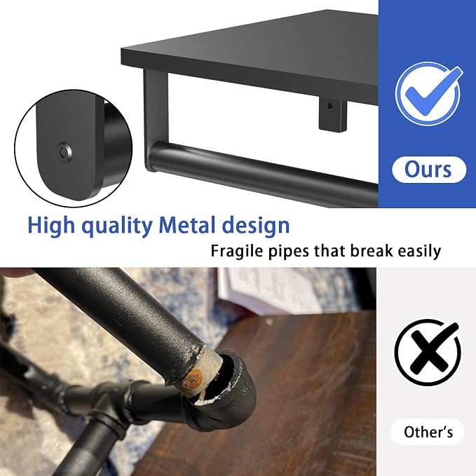 Audmore Wall Mounted Clothes Rack Closet Rod - Image 4