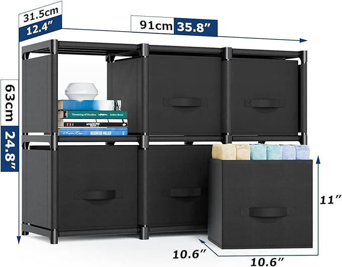 Mavivegue 6 Cube Storage Organizer, Closet Organizers and Storage, Cube Storage - Image 2