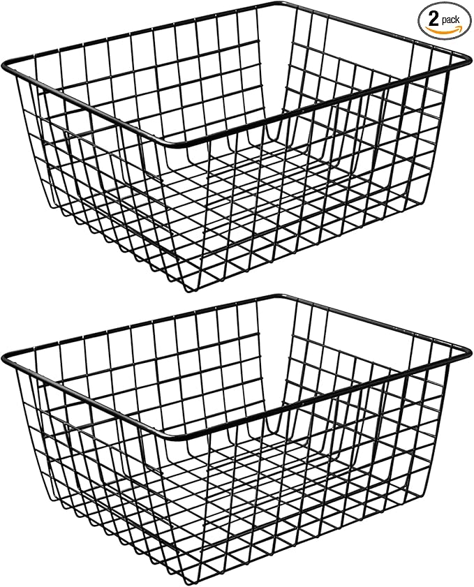 14" Upright Freezer Storage Baskets, Bathroom Organizing by Brightalk