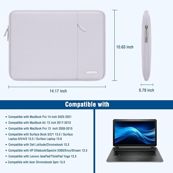MOSISO Laptop Case 13.3 inch, 13-13.3 inch Laptop Sleeve Compatible - Image 9