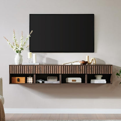 Floating Nightstand with Fluted Drawer - Image 6