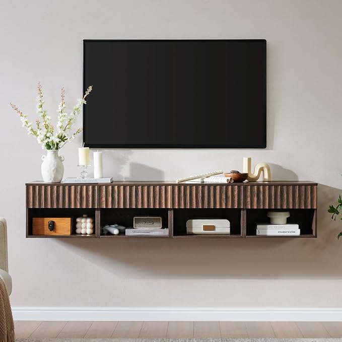 Floating Nightstand with Fluted Drawer - Image 6
