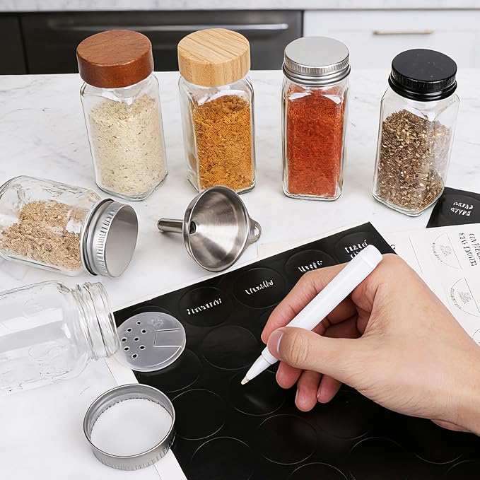 30 Pack 4oz Round Glass Spice Jars - Image 5