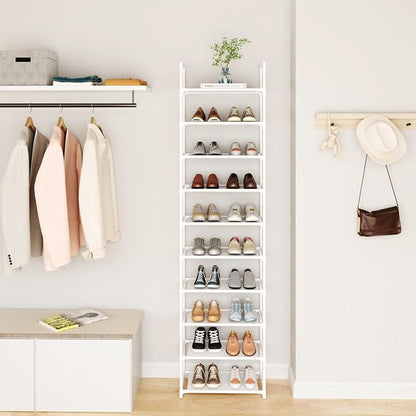 10-Tier Tall Shoe Rack for Closet, Adjustable Sturdy Durable Shoe Shelf - Image 3