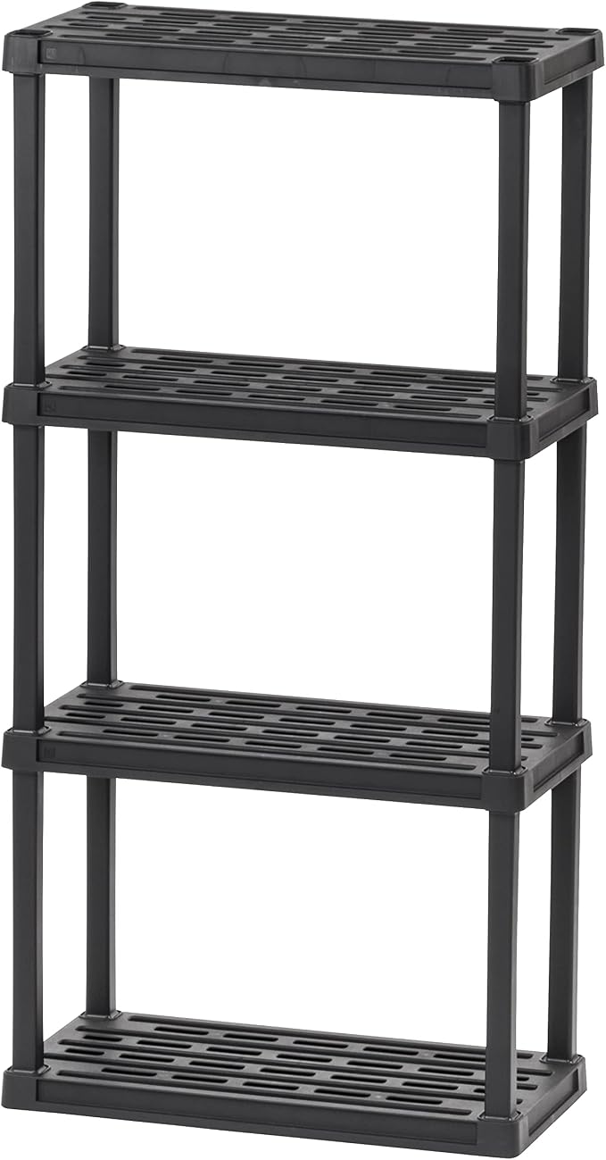 IRIS USA 4-Shelf Light Duty Plastic Storage Shelves, 200lb Capacity, Medium - Image 8