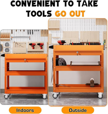 3 Tier Tool Cart on Wheels - Image 4