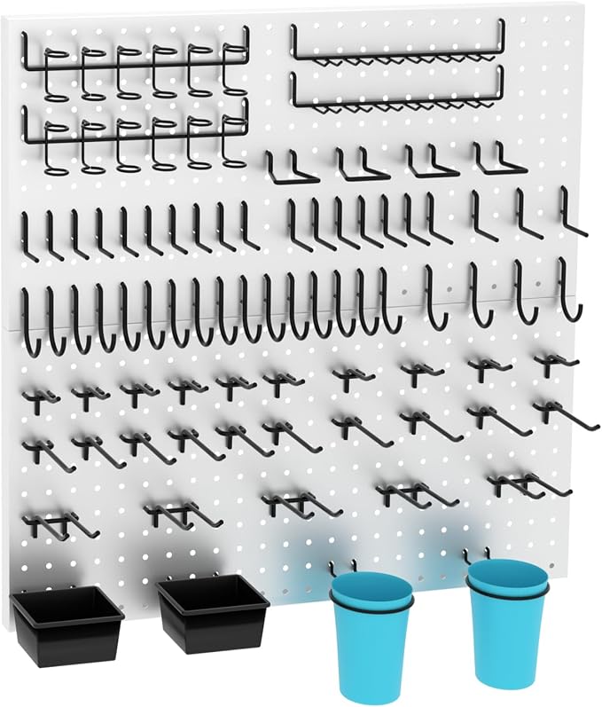 157 PCS Extra Thick Pegboard Hook Set, Metal Pegboard Accessory Organizer - Image 7
