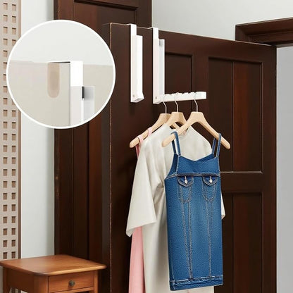 4PCS Over The Door Hanger Folding Over The Door Clothes Drying Rack Folding - Image 3
