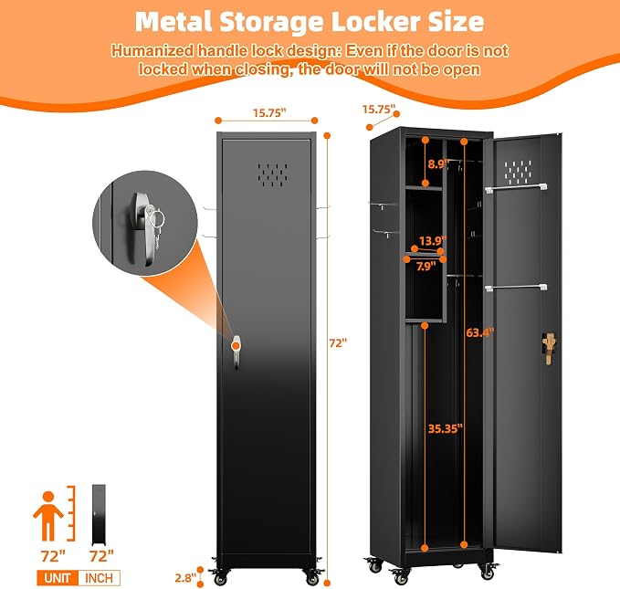 Aobabo 72" H Garage Storage Cabinet - Image 3
