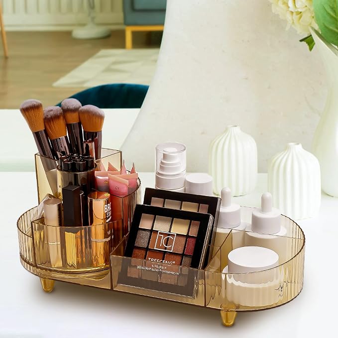 Cosmetic Makeup Storage Organizer, Countertop Makeup Perfume, Rotating Makeup by Unknown
