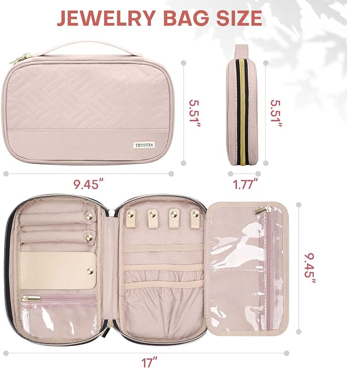 Jewelry Travel Case Organizer for Necklaces, Soft Sided - Image 2