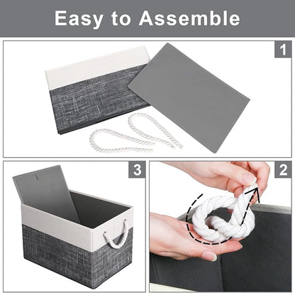 Storage Bins 4-Pack, Foldable Storage Baskets - Image 4