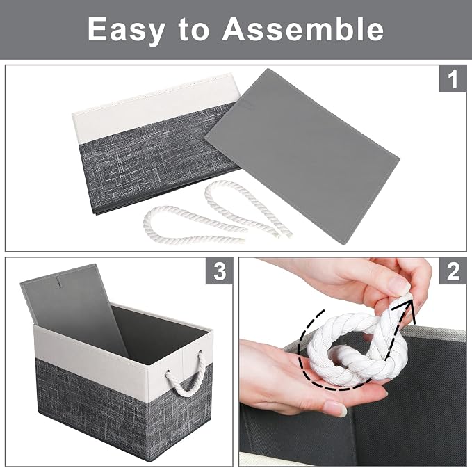 Storage Bins 8-Pack, Foldable Storage Baskets - Image 4