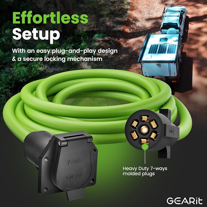 GEARit 7-Way Trailer Extension Cord 7-Pin Trailer Plug Inline Cord Wire Harness - Image 4