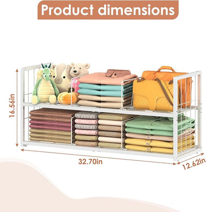 Hongtamoya Stackable Closet Storage Shelf - Image 3