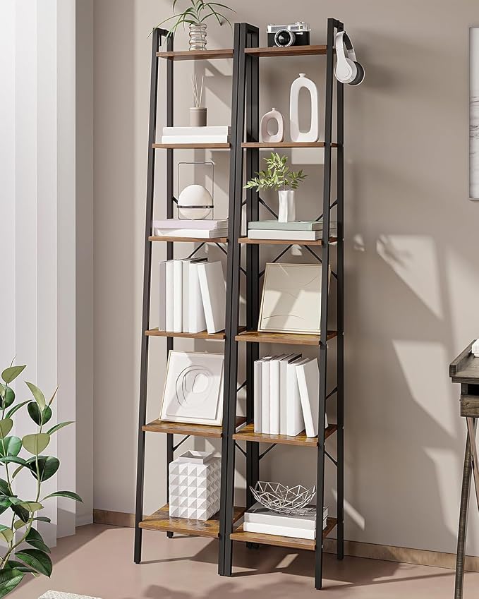 Hzuaneri Ladder Shelf, Freestanding Corner Storage Shelf | Bookcase - Image 4