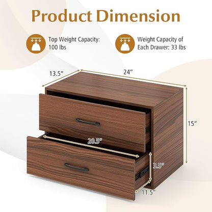 Giantex Stackable 2-Drawer Dressers - Image 3