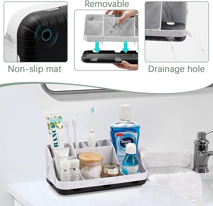 Marble Bathroom Countertop Organizer - Image 3