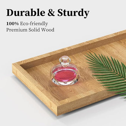 2-Tier Wood Bathroom Counter Organizer - Image 9