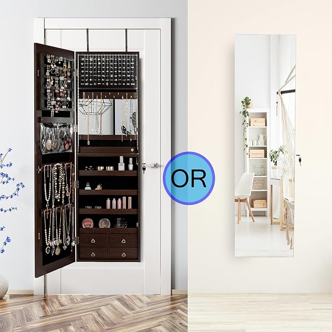 CHARMAID LED Strip Jewelry Armoire - Image 2