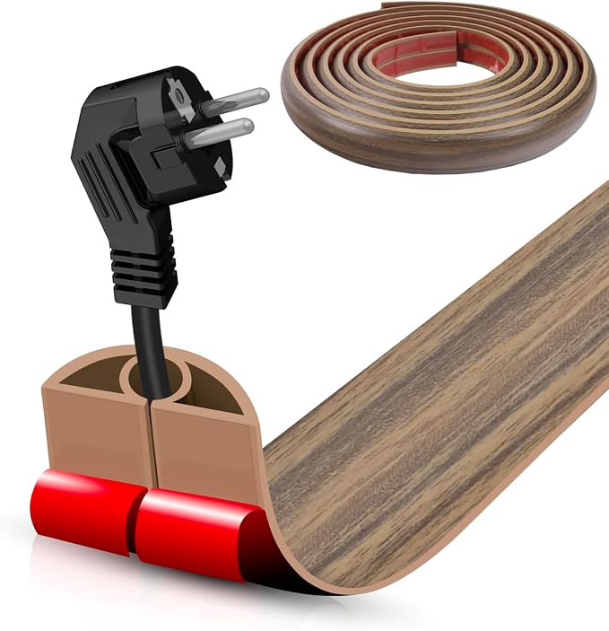 Floor Cord Cover Self Adhesive Cord Hider, 10FT Cable Management, Extension by DBHXXMB-HH