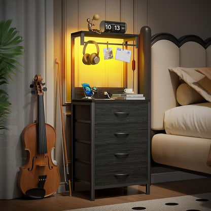 Furnulem Night Stand Set 2, Tall Nightstand - Image 2