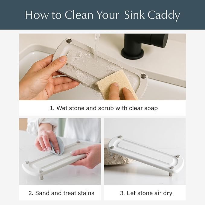 Dorai Home Sink Caddy – Water-Absorbing Stone Tray - Image 7