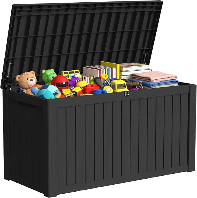 180 Gallon Outdoor Storage Box Resin Deck Box All Weather Waterproof Large by Decksplore%E2%80%94BuiltforOutdoor