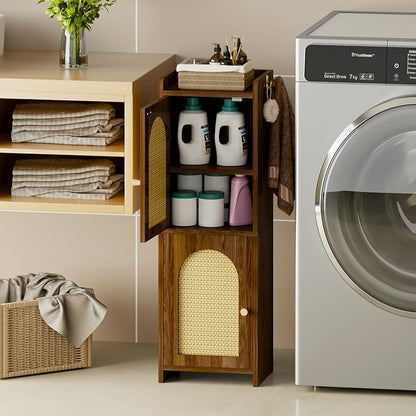 Arbuxzuy Rattan Bathroom Storage Cabinet - Image 6