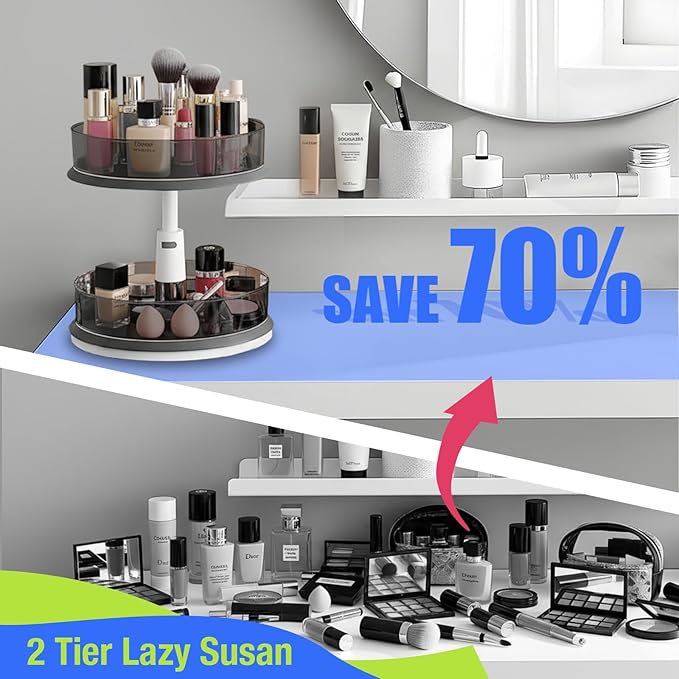 2 Tier Lazy Susan Turntable Organizer - Image 4