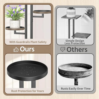 LASZOLA Black 5 Tiered Plant Stand Indoors Heavy Duty Metal Rack, Sturdy Multi - Image 4