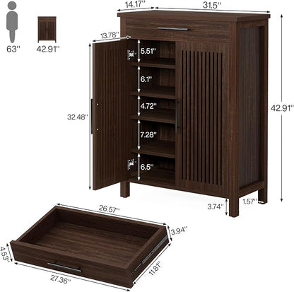 Tribesigns Shoe Cabinet, 5-Tier Shoe Storage Cabinet - Image 2