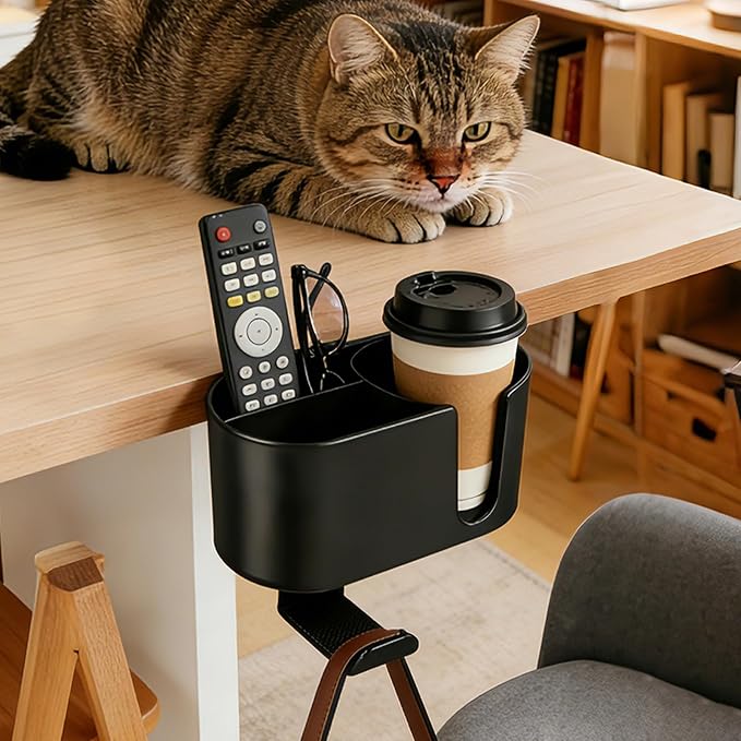 MYITYARD 4 in 1 Desk Cup Holder, Clamp On Drink Holder - Image 6