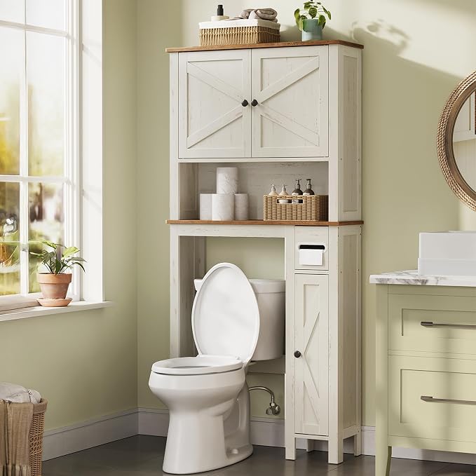 VASAGLE Over the Toilet Storage Cabinet, Adjustable Shelves, Space-Saving | by Unknown