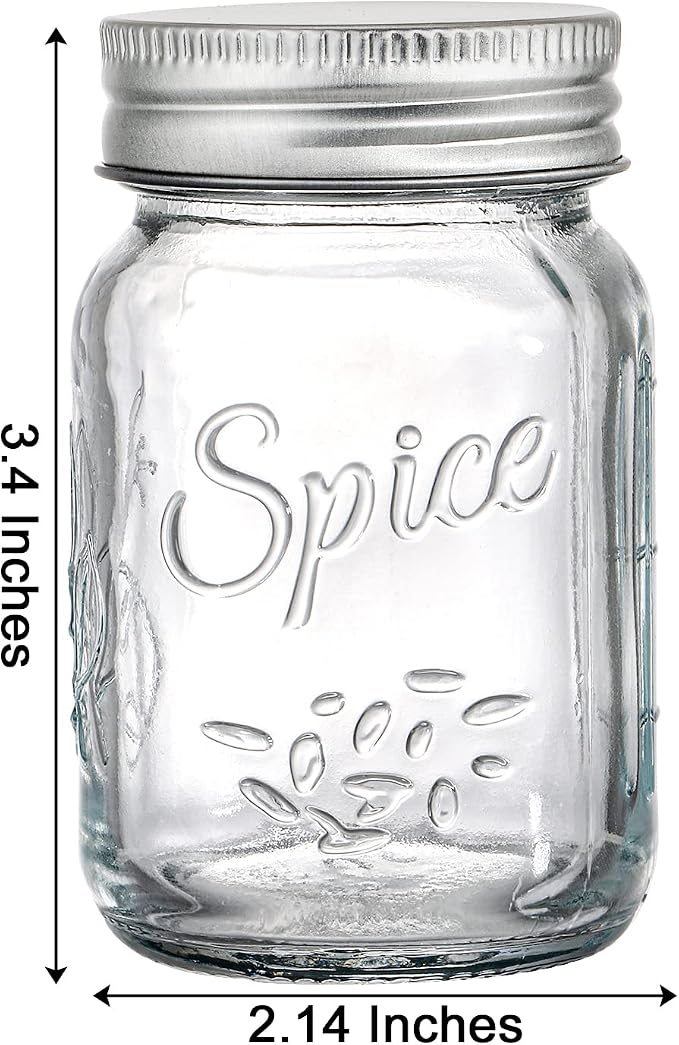 Coloch 30 Pack 4 Oz Glass Mason Spice Jar - Image 2