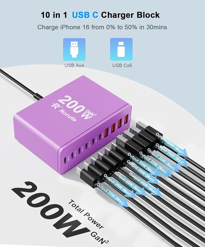 USB C Charging Station 10 Port - Image 2